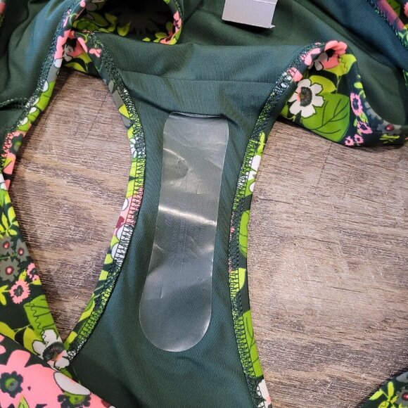 NWT AERIE | Floral Swim Bikini Set Perkier Pushup | Sz. XL / 34C - Picture 8 of 9
